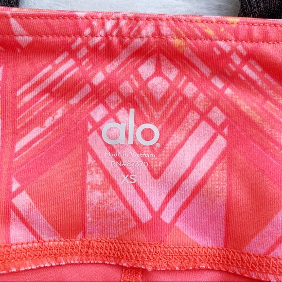 NWT ALO YOGA Guava Indio Ribbed Goddess Leggings - Picture 10 of 13